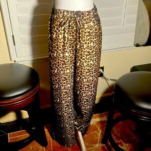 🖤🐅Trendz Chita Print Wide Leg Pants W/2” Elastic Waistband Lounge Pants Sz 2X